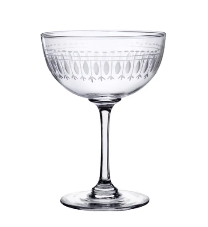 the Vintage List 6 stk | Ovals Champagneskål- Til Det Dekkede Bordet