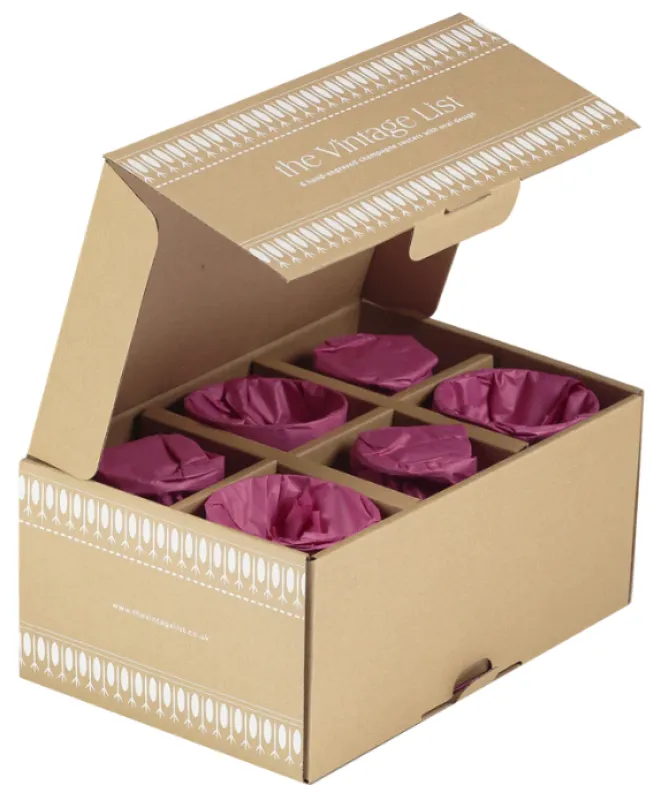 the Vintage List 6 stk | Ovals Champagneskål- Til Det Dekkede Bordet
