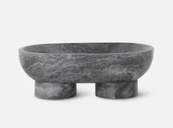 Ferm Living Alza Bowl Black Marble- Fat / Brett / Skåler|Accessories