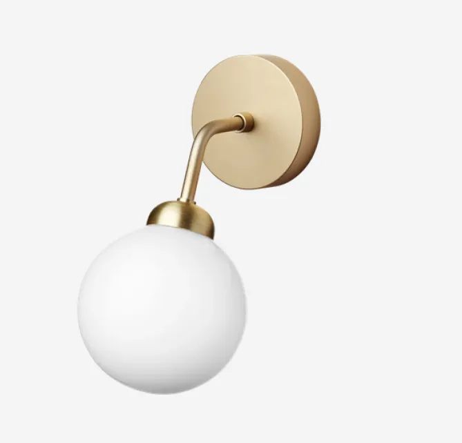 Nuura Apiales wall, brass/opal- Vegglampe