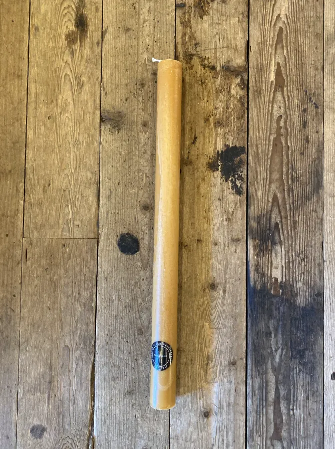 Sigtuna Stearinljusfabrik Blokklys -H50 x Ø3,6 -Oker- Lysestaker / Lyslykter / Lys