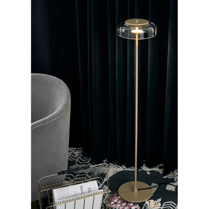 Nuura Blossi floor, gold/clear- Gulvlampe