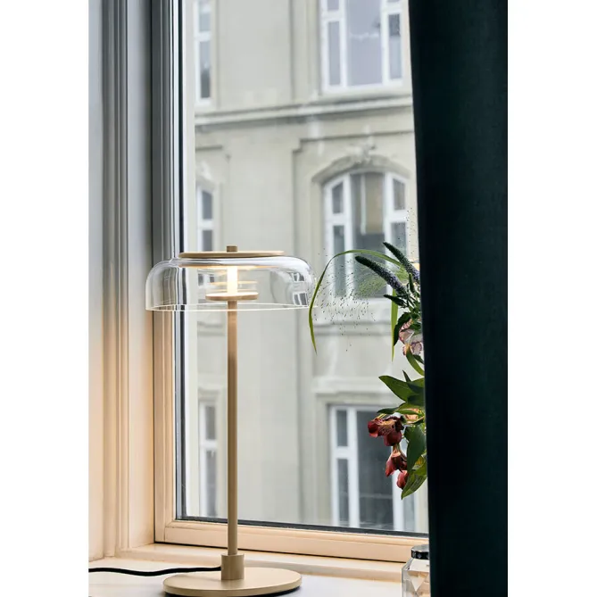 Nuura Blossi table, nordic gold/clear- Bordlampe