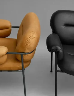 Fogia Bollo – Vintage Cognacfarget skinn- Loungestoler