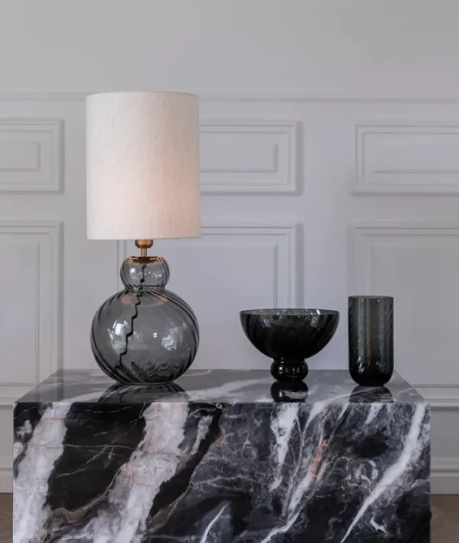 Specktrum Bordlampe – Lily, grey swirl- Bordlampe