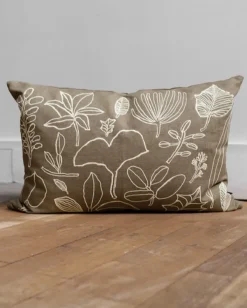 Fine Little Day Botanic Leaves -Brodert putetrekk- Puter