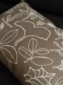 Fine Little Day Botanic Leaves -Brodert putetrekk- Puter