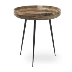 Mater Bowl Table – Natural Lacquered Mango Wood M- Bord