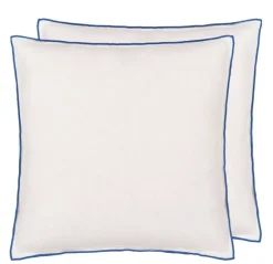 Designers Guild Brera Lino – alabast og kobolt linpute- Puter