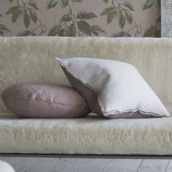 Designers Guild Brera Lino Cameo & Parchment Cushion- Puter