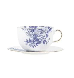 byTimo Servise -Kaffekopp med skål, Blå- Til Det Dekkede Bordet