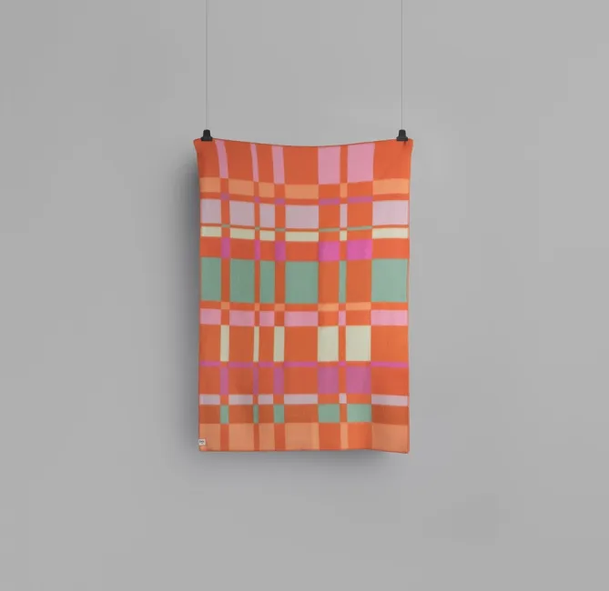 Ru00f8ros Tweed City Oransje pledd- Pledd