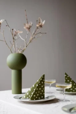 Cooee Design Cooee Serviett Dots Olive- Til Det Dekkede Bordet|Dekor