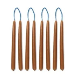 Ferm Living Dipped Candles, Amber – Set of 8- Lysestaker / Lyslykter / Lys