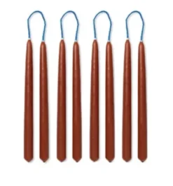 Ferm Living Dipped Candles, Rust – Set of 8- Lysestaker / Lyslykter / Lys