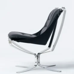 LK Hjelle Falcon Phoenix – sort skinn- Loungestoler