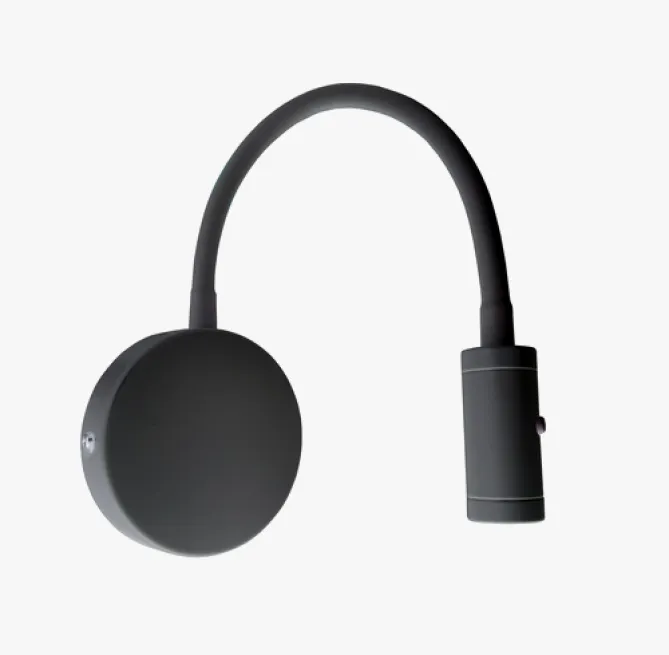 Nordesign Flexi K1 vegg leselampe med dimmer -Sort / hvit- Vegglampe