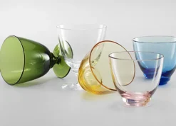 Holmegaard Flow glass med stett olivengrønn- Til Det Dekkede Bordet