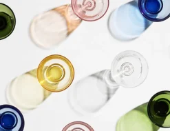 Holmegaard Flow glass med stett olivengrønn- Til Det Dekkede Bordet