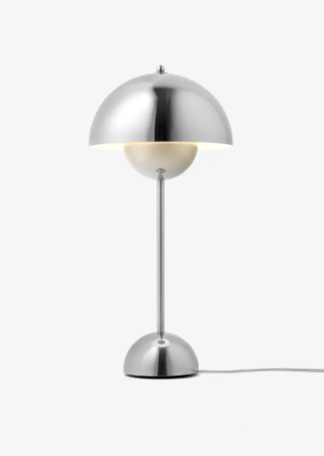 &Tradition Flowerpot bordlampe VP3, polert stål- Bordlampe