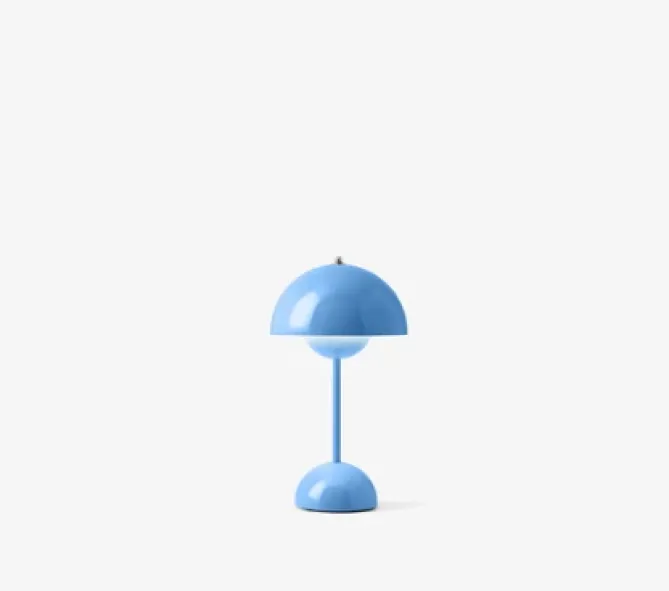 &Tradition Flowerpot oppladbar bordlampe VP9, Swim Blue- Bordlampe