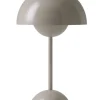&amp;Tradition Flowerpot oppladbar bordlampe VP9, grey beige- Bordlampe