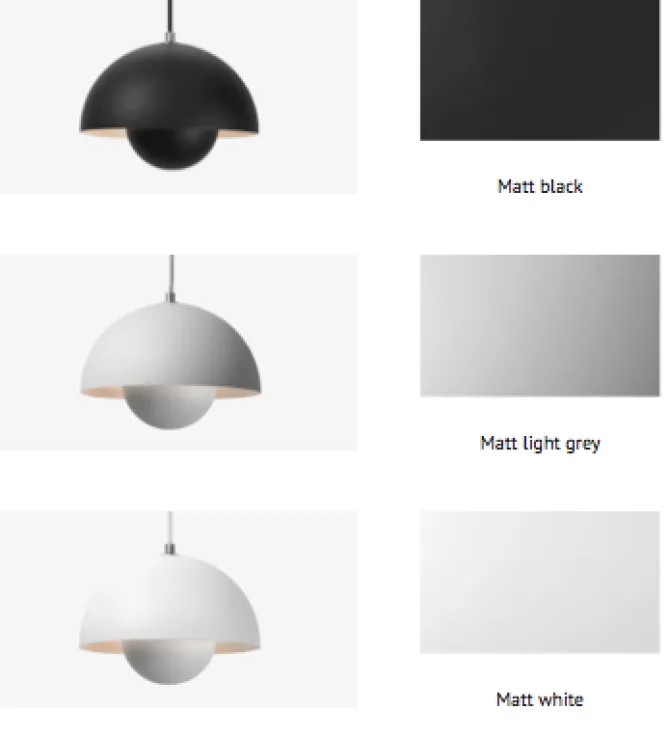 &Tradition Flowerpot VP1 – matt hvit- Taklamper Og Plafond