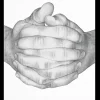 Paper Collective Folded Hands – Sort/Hvit- Bilder / Postere / Veggdecor