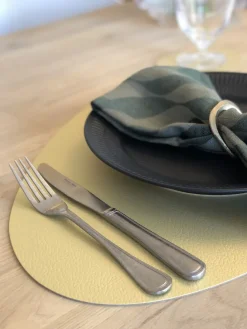 LindDNA Gift set – 4 stk table mat + 4 stk glass mat gold- Til Det Dekkede Bordet