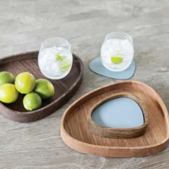 LindDNA Glass mat curve Light Blue- Til Det Dekkede Bordet