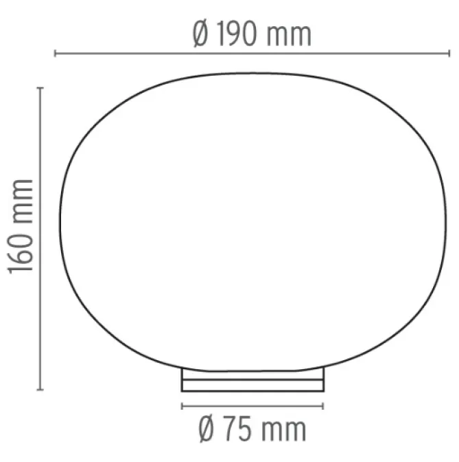 Flos Glo-Ball Basic Zero Dim- Vegglampe|Gulvlampe