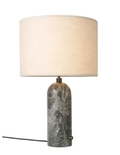 GUBI Gravity bordlampe, stor- grå marmor med skjerm – utstilling- Bordlampe
