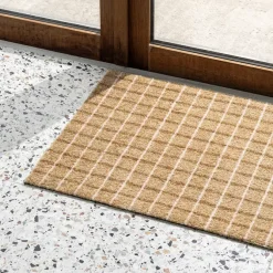 Heymat Grid Chocolate Strawberry 60×85- Gulvtepper