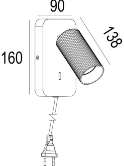 Nordesign Grooves K1 vegglampe -Hvit- Vegglampe