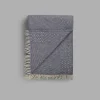 Ru00f8ros Tweed Kattefot Pledd – Midnight Blue- Pledd