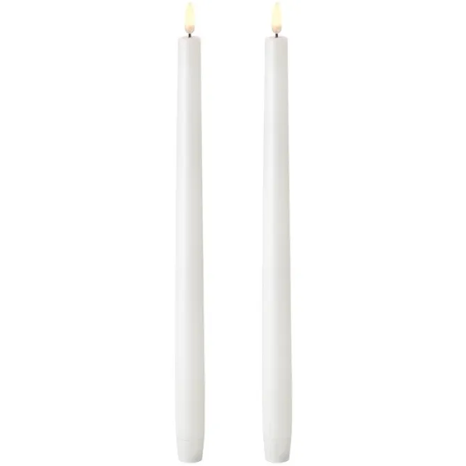 Uyuni Lighting LED Kronelys 2pk – Hvit 35cm- Lysestaker / Lyslykter / Lys