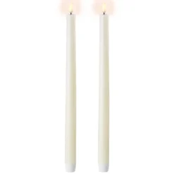 Uyuni Lighting LED Kronelys 2pk – Hvit 35cm- Lysestaker / Lyslykter / Lys