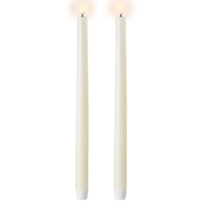Uyuni Lighting LED Kronelys 2pk – Hvit 35cm- Lysestaker / Lyslykter / Lys