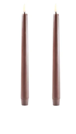 Uyuni Lighting LED Kronelys 2pk, Brun 25cm- Lysestaker / Lyslykter / Lys