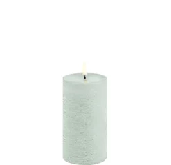 Uyuni Lighting LED kubbelys -Dusty Green 7,8x15cm- Lysestaker / Lyslykter / Lys