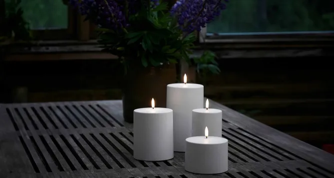 Uyuni Lighting LED kubbelys -UTENDØRS 10,1×17,8cm- Lysestaker / Lyslykter / Lys