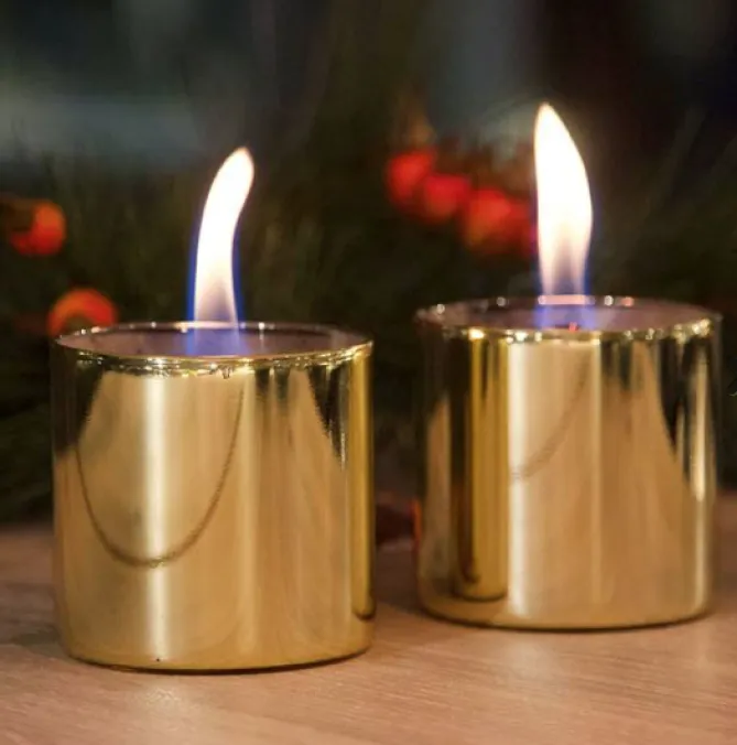 Tenderflame Lilly 2 pk – gold- Lysestaker / Lyslykter / Lys|Dekor