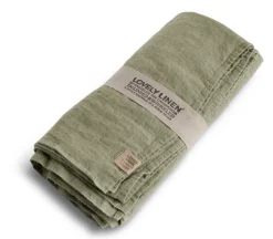 Lovely Linen Linduk -145 x 300 cm – Avocado- Til Det Dekkede Bordet
