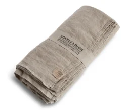 Lovely Linen Linduk -145 x 380 cm – Natural Beige- Til Det Dekkede Bordet