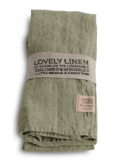 Lovely Linen Linservietter, Lovely 4pk Avocado- Til Det Dekkede Bordet