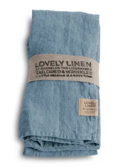 Lovely Linen Linservietter, Lovely 4pk Dusty Blue- Til Det Dekkede Bordet