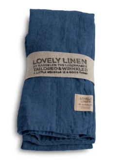 Lovely Linen Linservietter, Lovely 4pk Denim Blue- Til Det Dekkede Bordet