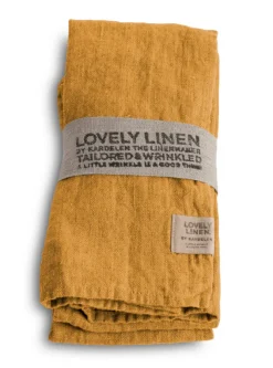 Lovely Linen Linservietter, Lovely 4pk Honey- Til Det Dekkede Bordet