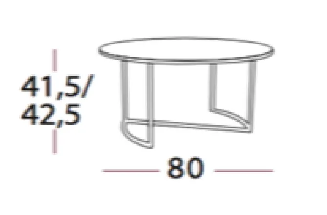 YGG & LYNG Ljå Coffee Table – Steel Ø80- Bord