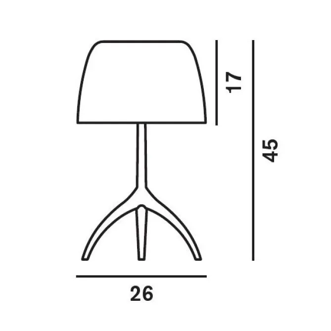 Foscarini Lumiere bordlampe Grande hvit / sort crome- Bordlampe